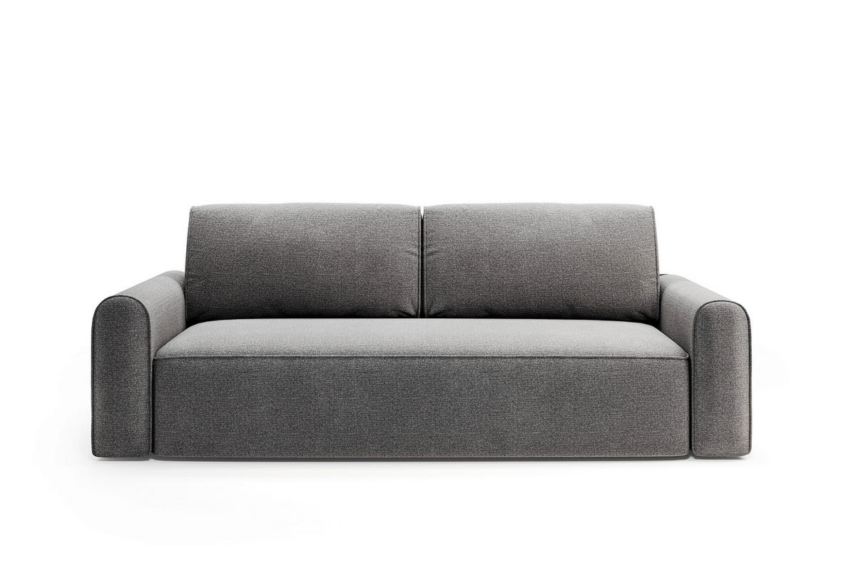 SCHLAFSOFA Chenille Graphitfarben  - Graphitfarben/Schwarz, Modern, Holz/Holzwerkstoff (240/92/103cm) - Livetastic