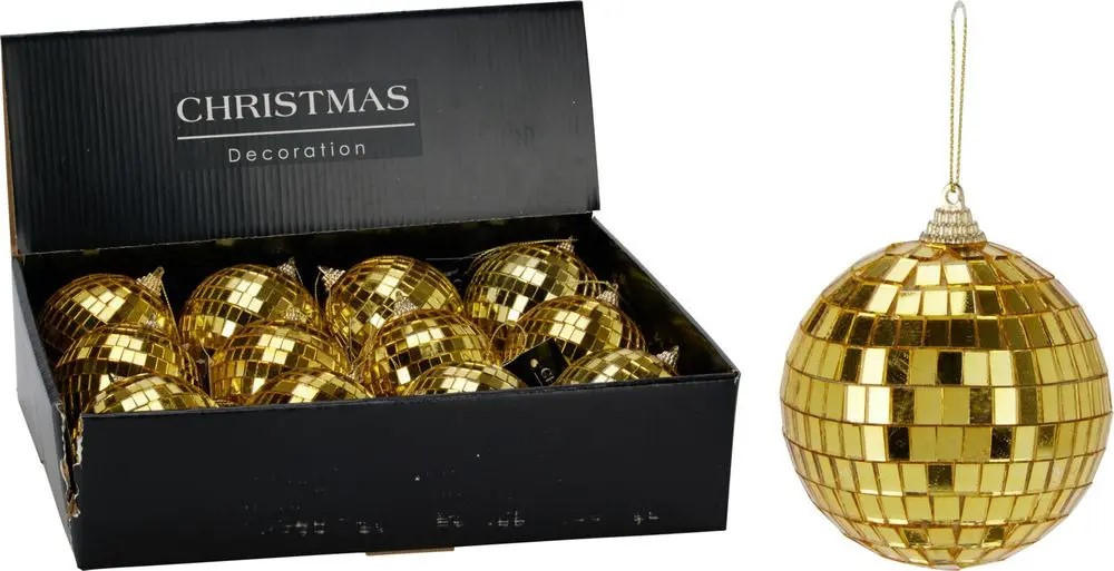 Glob Xmassale - auriu, Basics, sticlă
