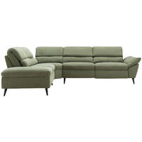 Freisteller von Livetastic ECKSOFA Grün Leinenoptik.