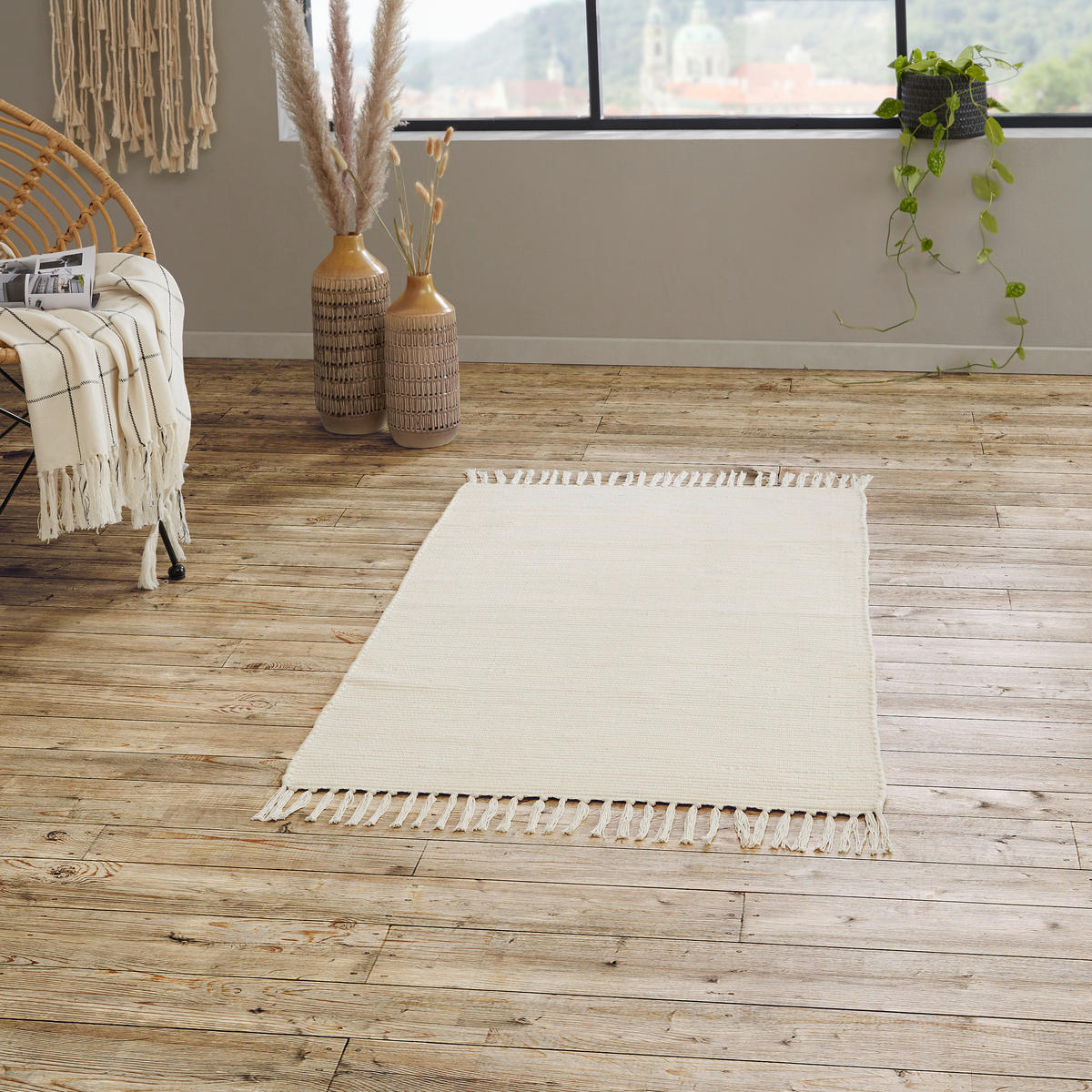 RUČNĚ TKANÝ KOBEREC, 70/120 cm, přírodní barvy - přírodní barvy, Design, textil (70/120cm) - Boxxx