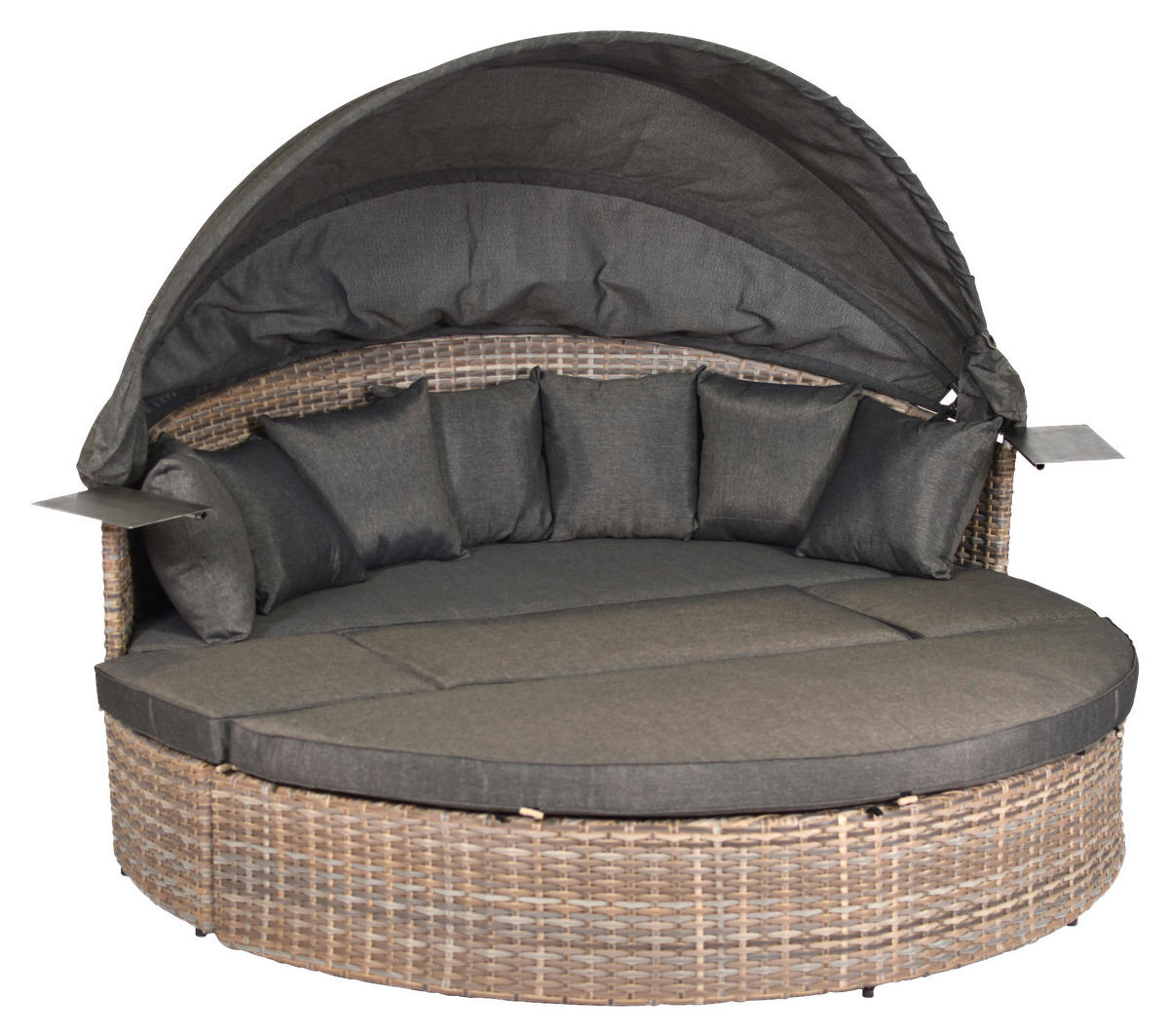 GARTENMUSCHEL 180/145/183 cm Aluminium  - Naturfarben/Grau, MODERN, Kunststoff/Metall (180/145/183cm) - Gardenson