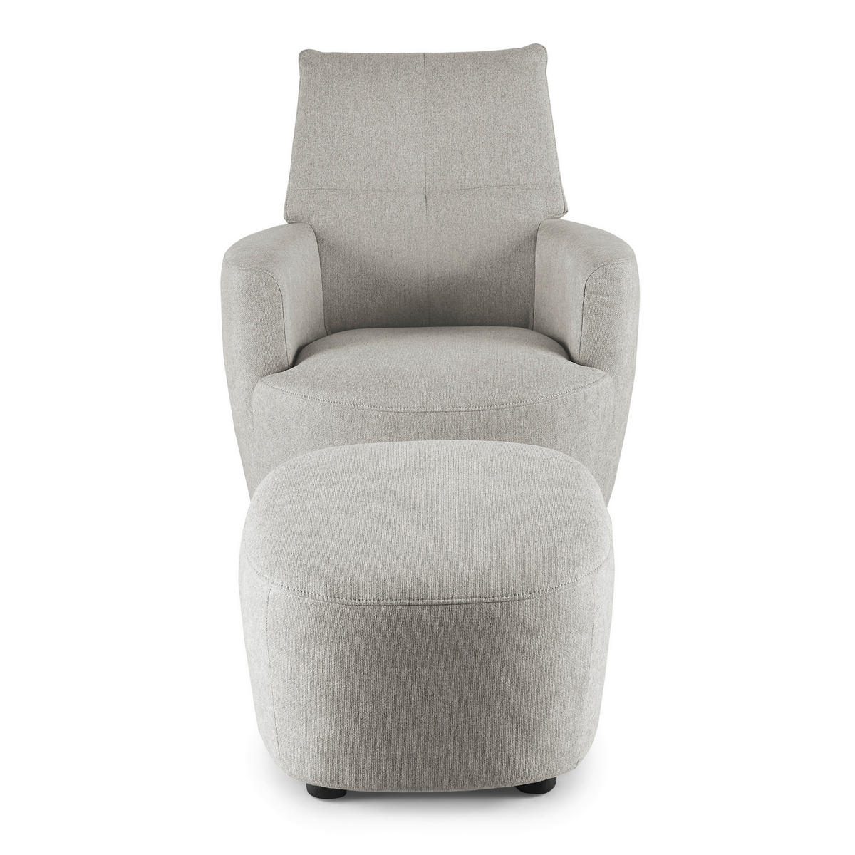 SESSEL Webstoff Hellgrau    - Hellgrau/Schwarz, Design, Textil/Metall (80/96/88cm) - SetOne by Musterring