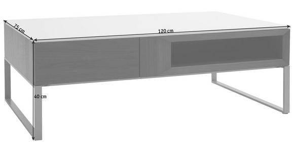 COUCHTISCH in Holz, Metall, Holzwerkstoff 120/75/40 cm - Nussbaumfarben/Weiß, Design, Holz/Holzwerkstoff (120/75/40cm) - Dieter Knoll