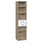 REGAL  48/197/40 cm Weiß, Eiche San Remo  - Alufarben/Weiß, KONVENTIONELL, Holzwerkstoff/Kunststoff (48/197/40cm) - Carryhome