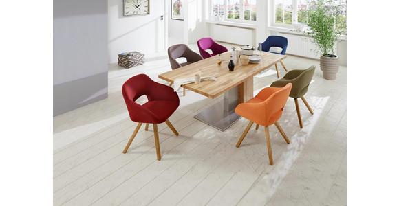 STUHL in Holz, Textil Eichefarben, Grün - Eichefarben/Grün, Natur, Holz/Textil (62/80/60cm) - Valnatura