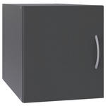 AUFSATZSCHRANK 50/40/54 cm   - Alufarben/Graphitfarben, KONVENTIONELL, Holzwerkstoff/Kunststoff (50/40/54cm) - Xora