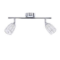 DECKENLEUCHTE    43/8.5/17 cm  - Chromfarben/Transparent, KONVENTIONELL, Glas/Metall (43/8.5/17cm)