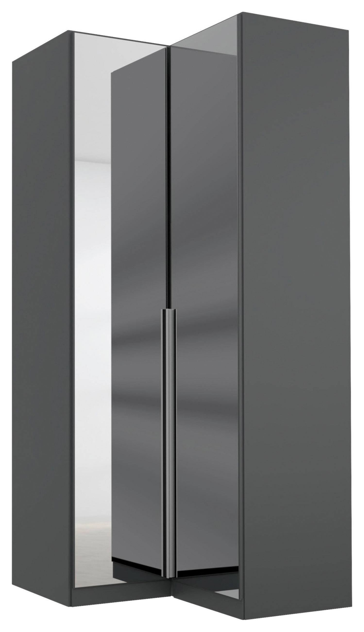 Rauch Möbel Eckkleiderschrank Rauch Alabama Grau, Silber 100x229x102 cm