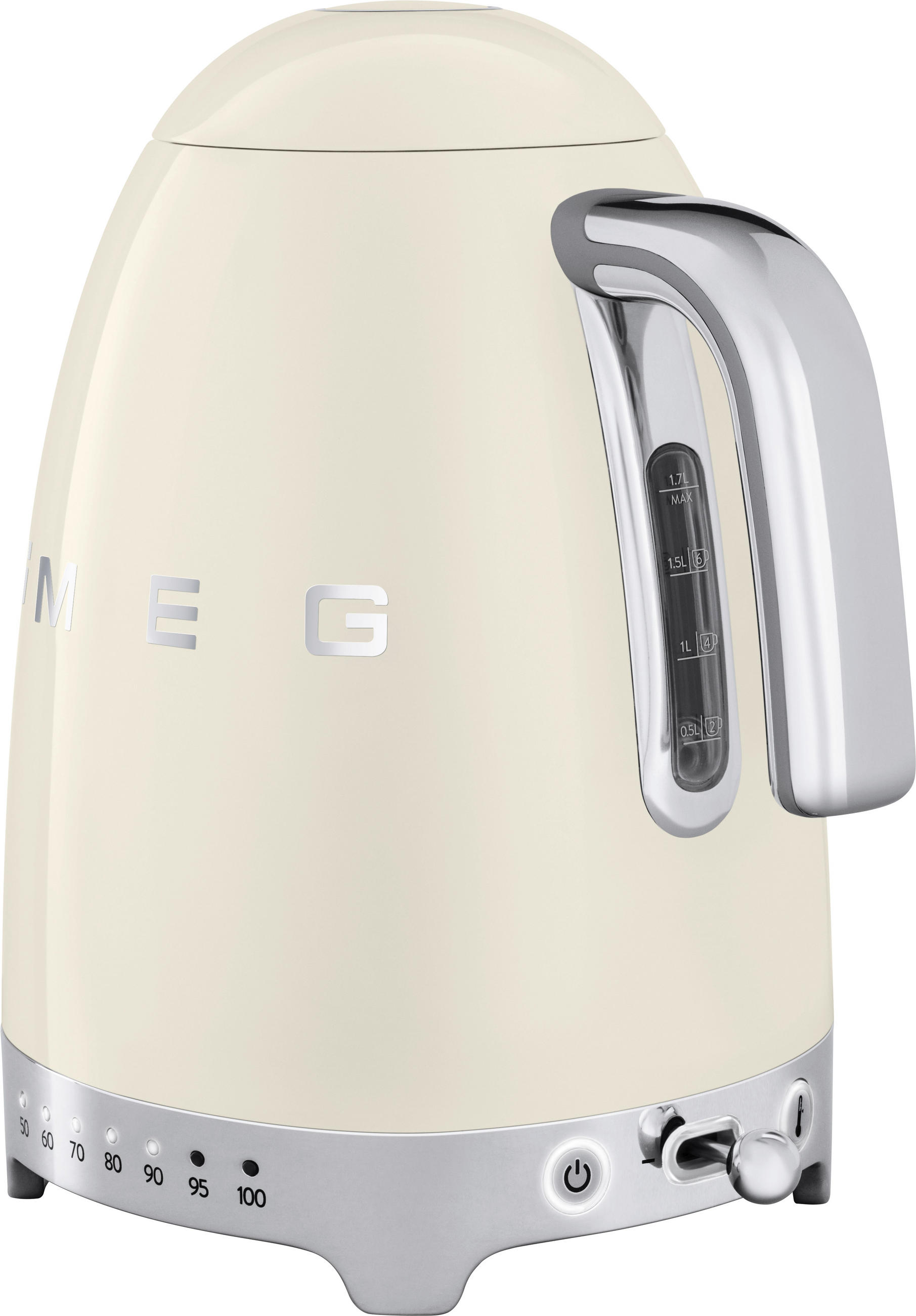WASSERKOCHER 50´s Style 1,7 L  - Chromfarben/Creme, Basics, Kunststoff/Metall (22,3/28/17,1cm) - SMEG