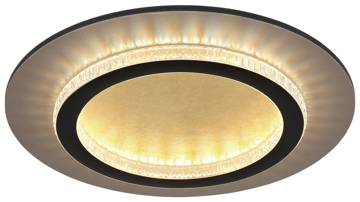 Plafonieră Cu Led  35/5,5 cm    - străveziu/auriu, Design, plastic/metal (35/5,5cm)
