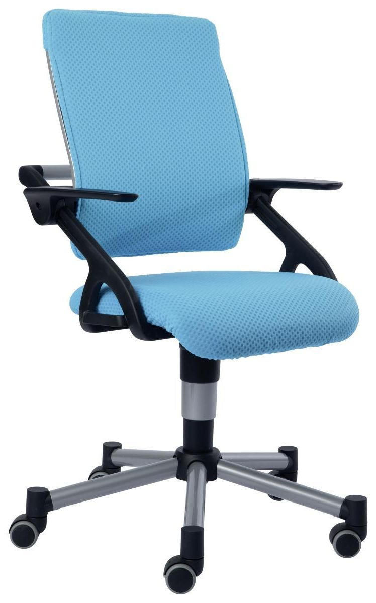 JUGENDDREHSTUHL Netzbespannung Blau  - Blau/Silberfarben, Basics, Kunststoff/Textil (58/83-97/60cm) - Paidi