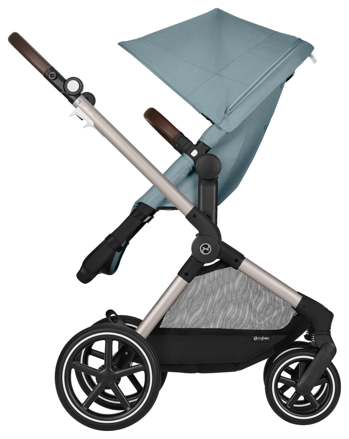 KINDERWAGENSET Eos Lux  - Alufarben/Hellblau, Basics, Textil/Metall (85/61/116cm) - Cybex