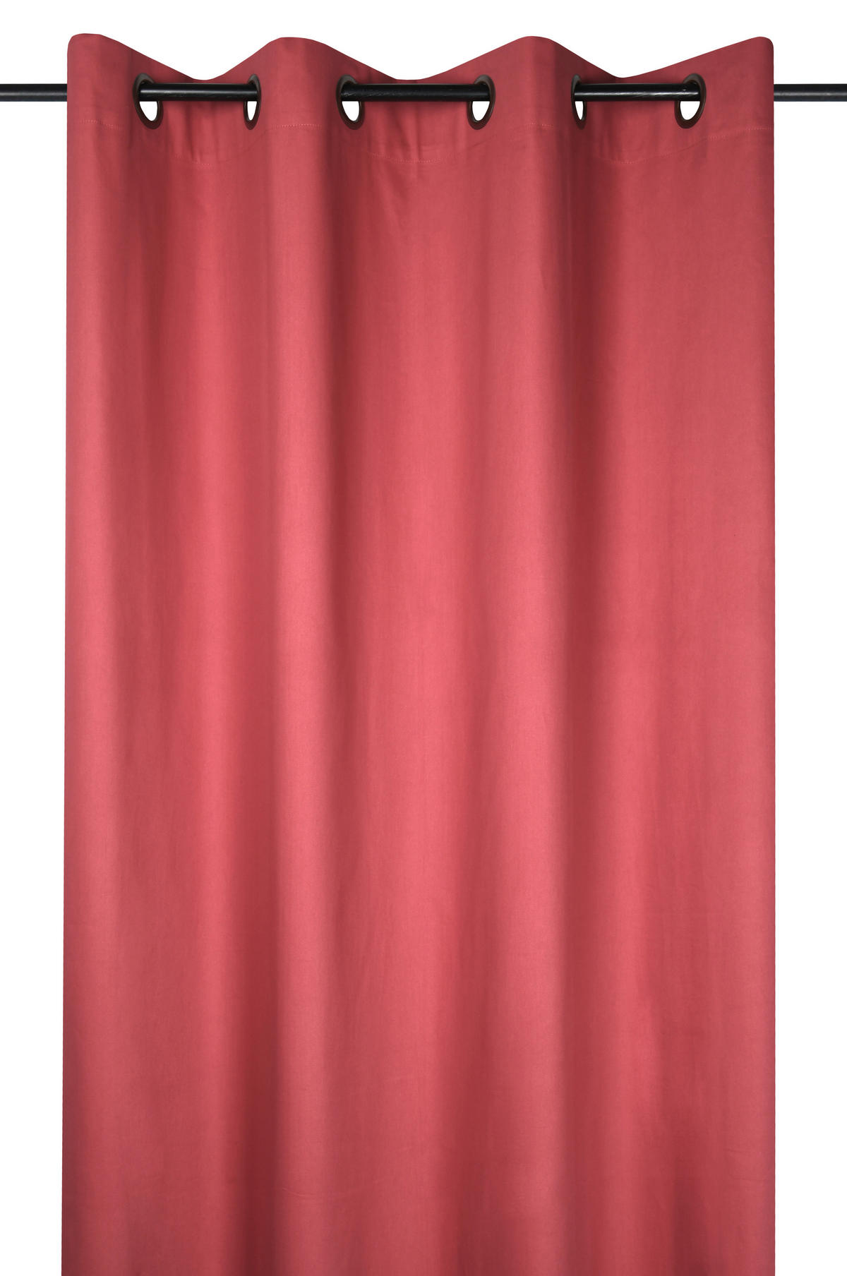 ZAVJESA S RINGOVIMA ružičasta 140/260 cm   - ružičasta, Basics, tekstil (140/260cm)