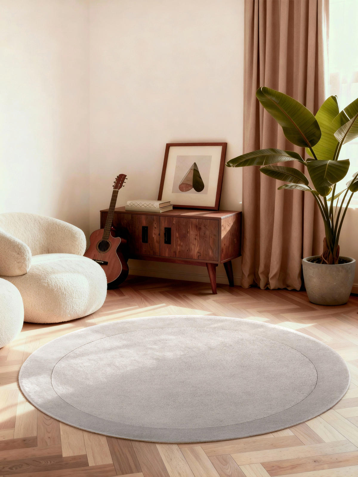 WOLLTEPPICH 150 cm Grau rund  - Grau, Basics, Textil (150cm) - Villeroy & Boch