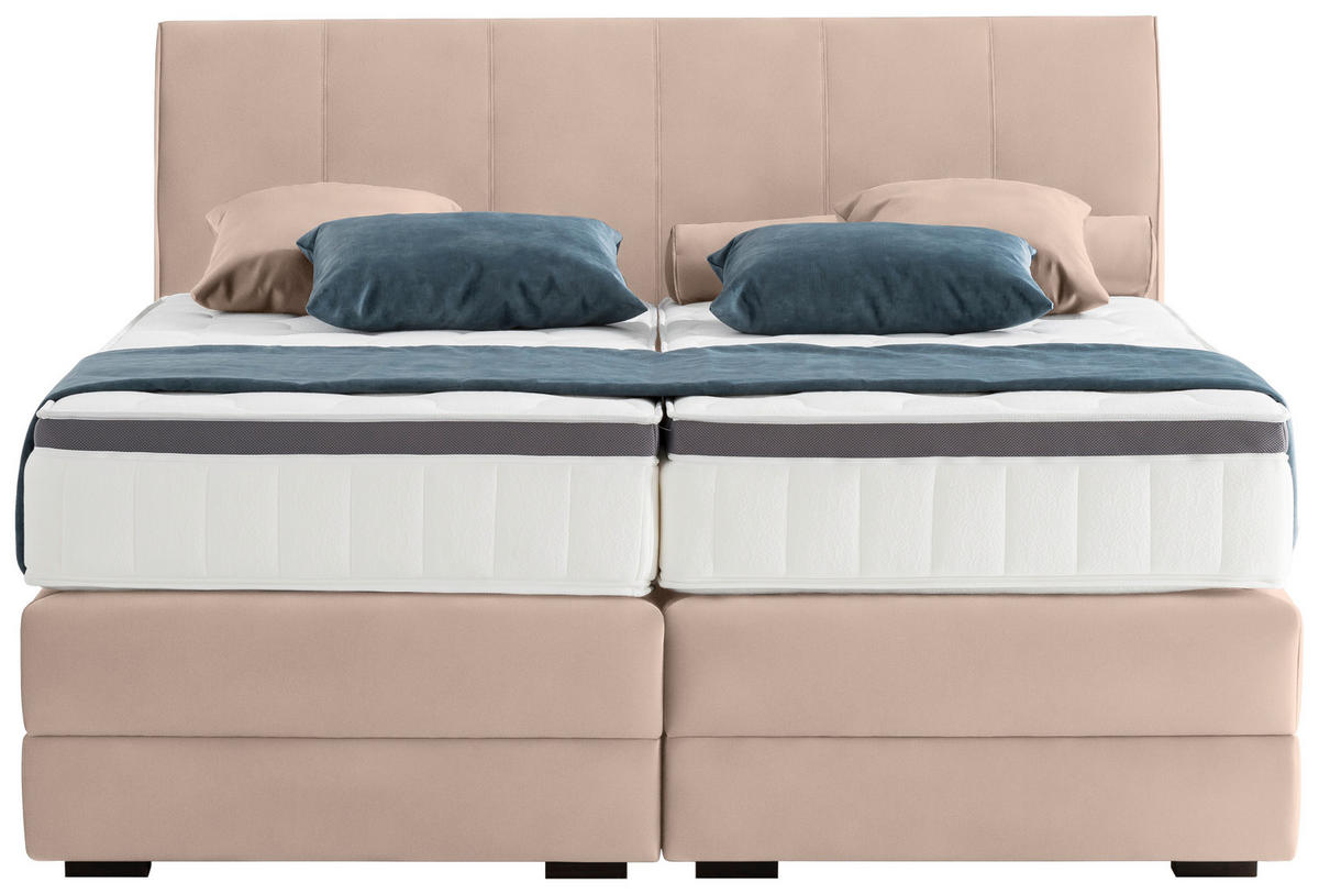 BOXSPRINGBETT 160/200 cm  in  - Wengefarben, KONVENTIONELL, Holz/Textil (160/200cm) - Novel