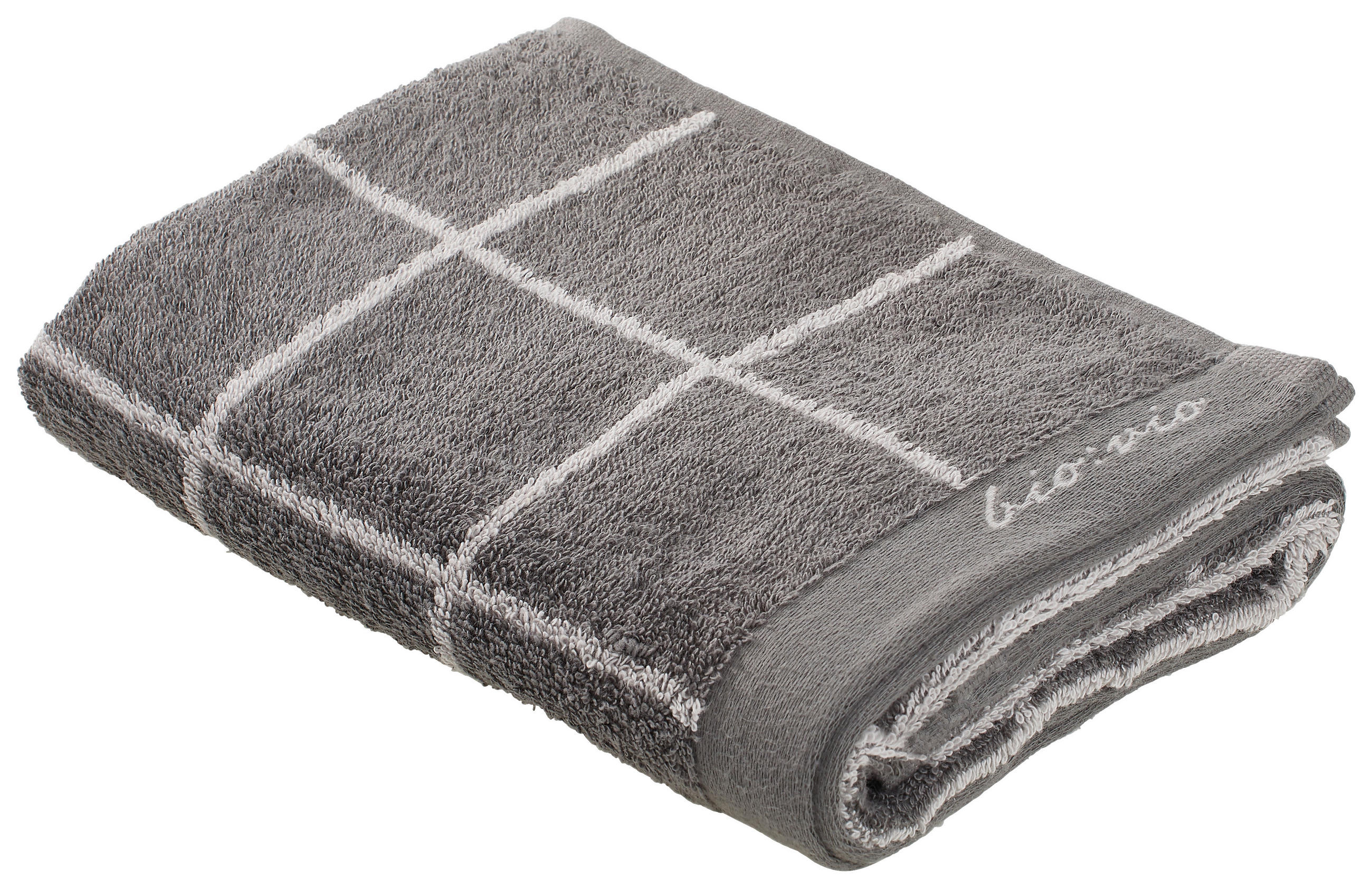 Handtuch Champ Champ Anthrazit, Silberfarben  - Anthrazit/Silberfarben, Natur, Textil (50/100cm) - Bio:Vio