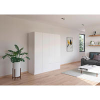 KLEIDERSCHRANK in Weiss  - Weiss, Trend, Holzwerkstoff/Kunststoff (181/197/54cm) - Xora