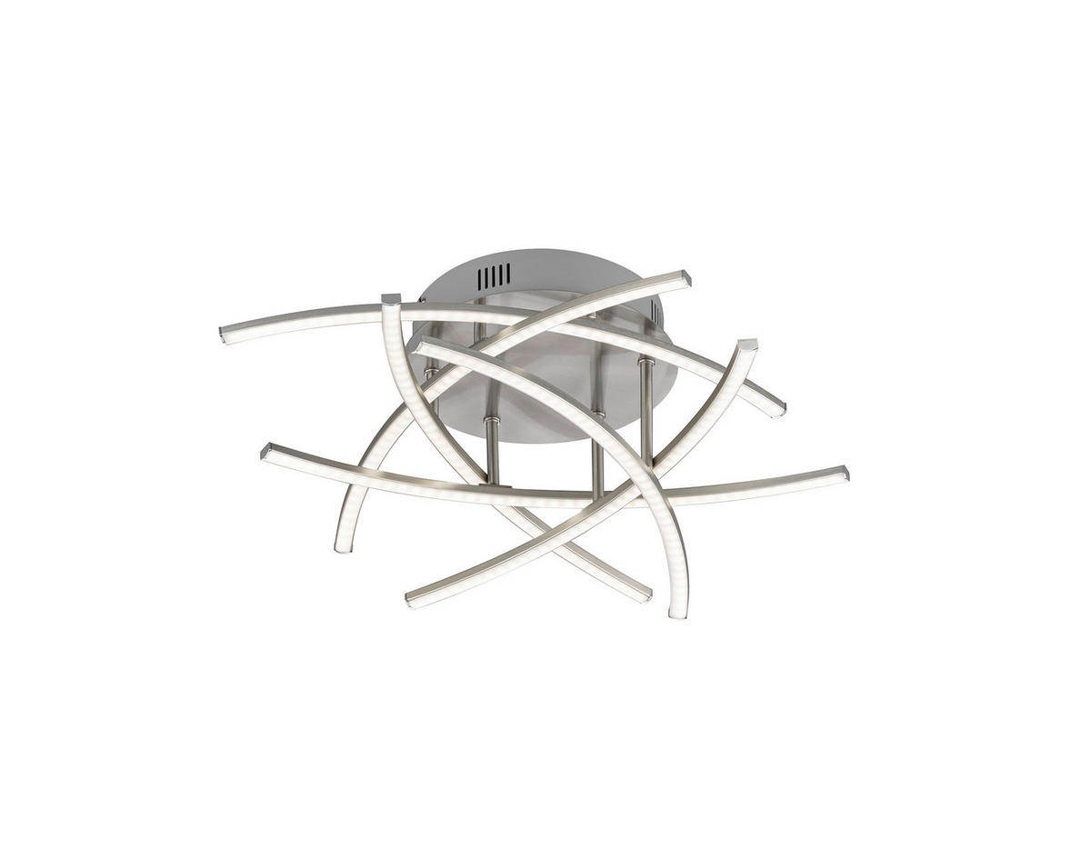 LED-TAKLAMPA CROSS TW 50 cm  - nickelfärgad, Design, metall (50cm) - Fischer & Honsel