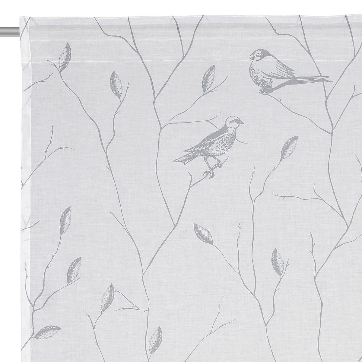 HOTOVÝ ZÁVES, priehľadné, 140/245 cm - sivá, Design, textil (140/245cm) - Esposa