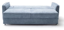 BOXSPRINGSOFA in Textil Blau, Grau  - Blau/Schwarz, Design, Holz/Textil (242/94/110cm) - Novel