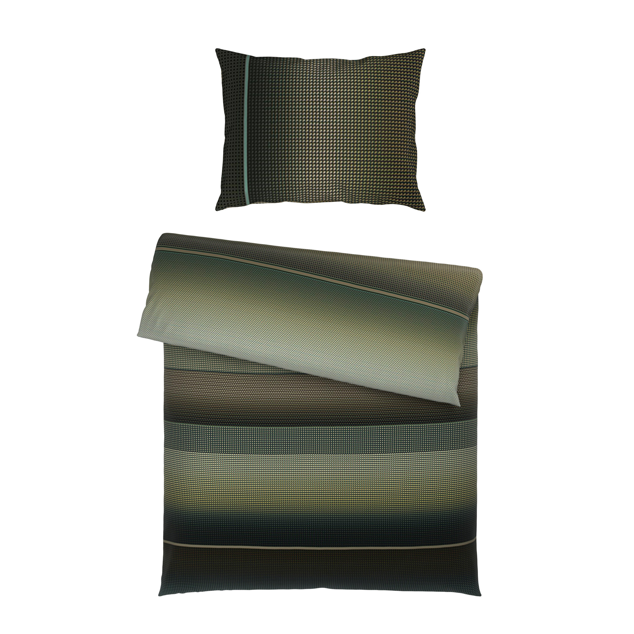 BETTWÄSCHE Charlottesville Satin 140/200 cm  - Grün, Basics, Textil (140/200cm) - Novel