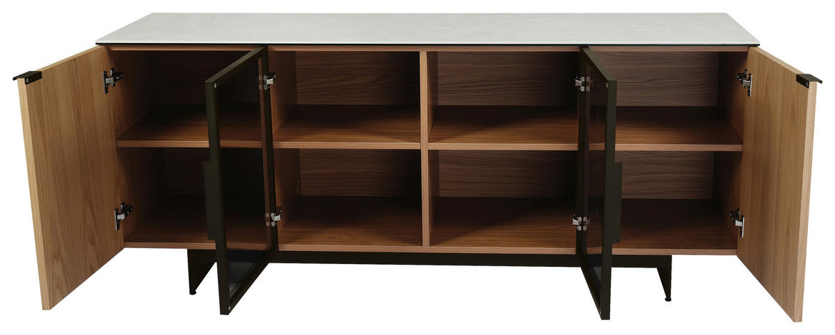 SIDEBOARD  200/77/50 cm  - Eichefarben/Beige, Design, Glas/Keramik (200/77/50cm) - Dieter Knoll