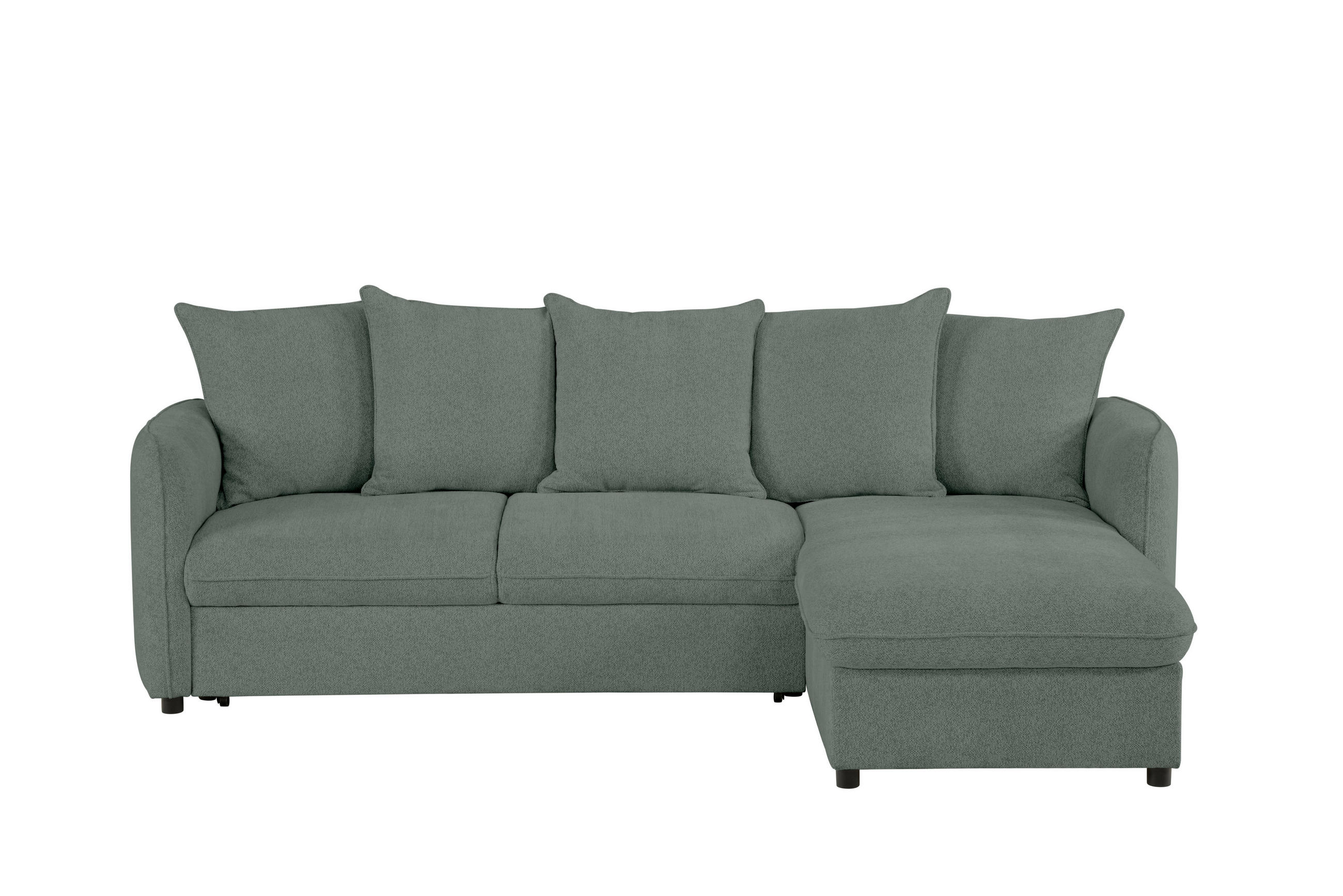 ECKSOFA Grau Chenille  - Grau, Design, Textil (254/160cm) - MID.YOU