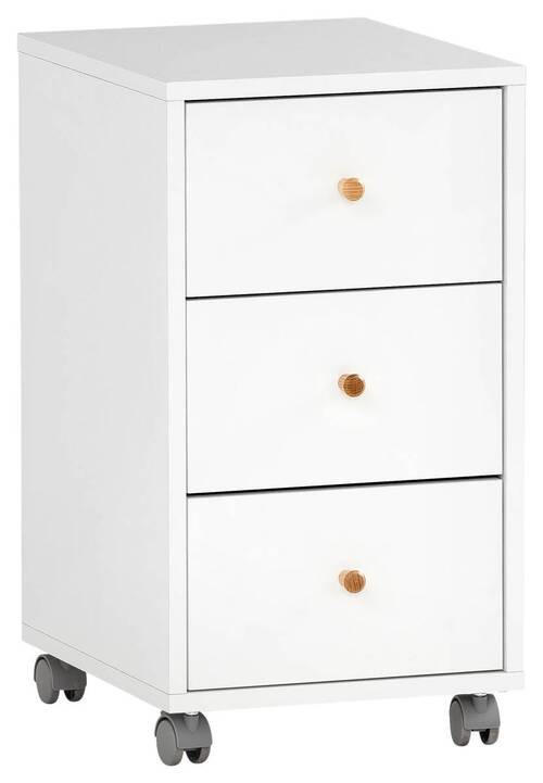 ROLLCONTAINER Weiß  - Weiß, MODERN, Holz/Holzwerkstoff (32,6/59,7/39,1cm) - MID.YOU