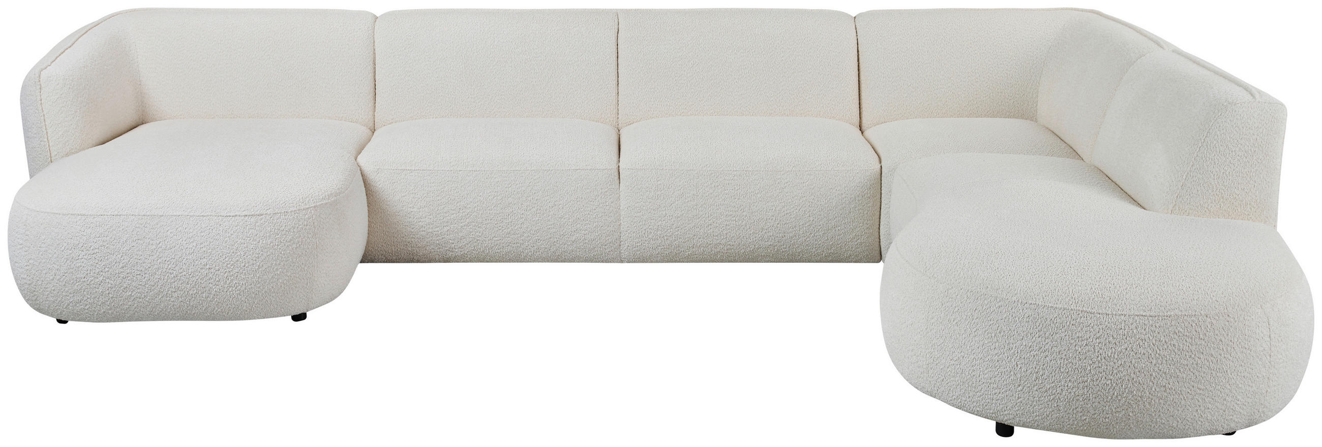SOFFA i vit  - vit/svart, Design, textil/plast (250/73/354cm) - Pure Home Comfort