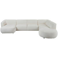 SOFFA i vit  - vit/svart, Design, textil/plast (250/73/354cm) - Pure Home Comfort