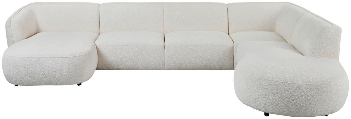 SOFFA i vit  - vit/svart, Design, textil/plast (250/73/354cm) - Pure Home Comfort