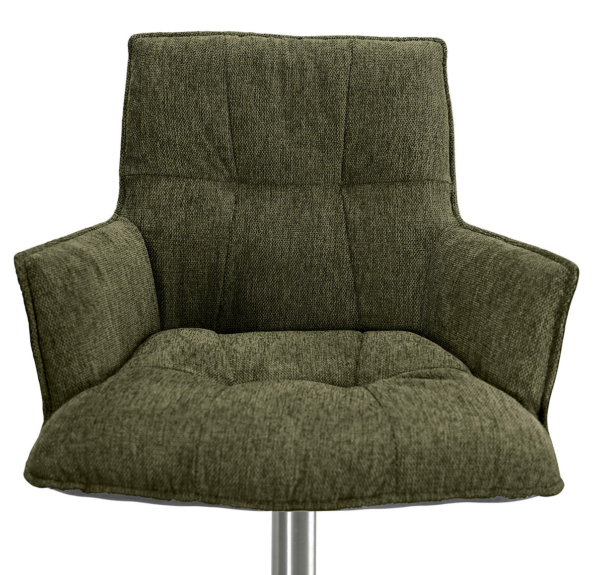 BARHOCKER in Grün, Schwarz, Edelstahlfarben  - Edelstahlfarben/Schwarz, Design, Holz/Textil (56/100/56cm) - Novel