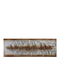 OBJEKTBILD Abstraktes 180/60 cm  - Silberfarben/Goldfarben, Design, Holz (180/60cm) - Monee