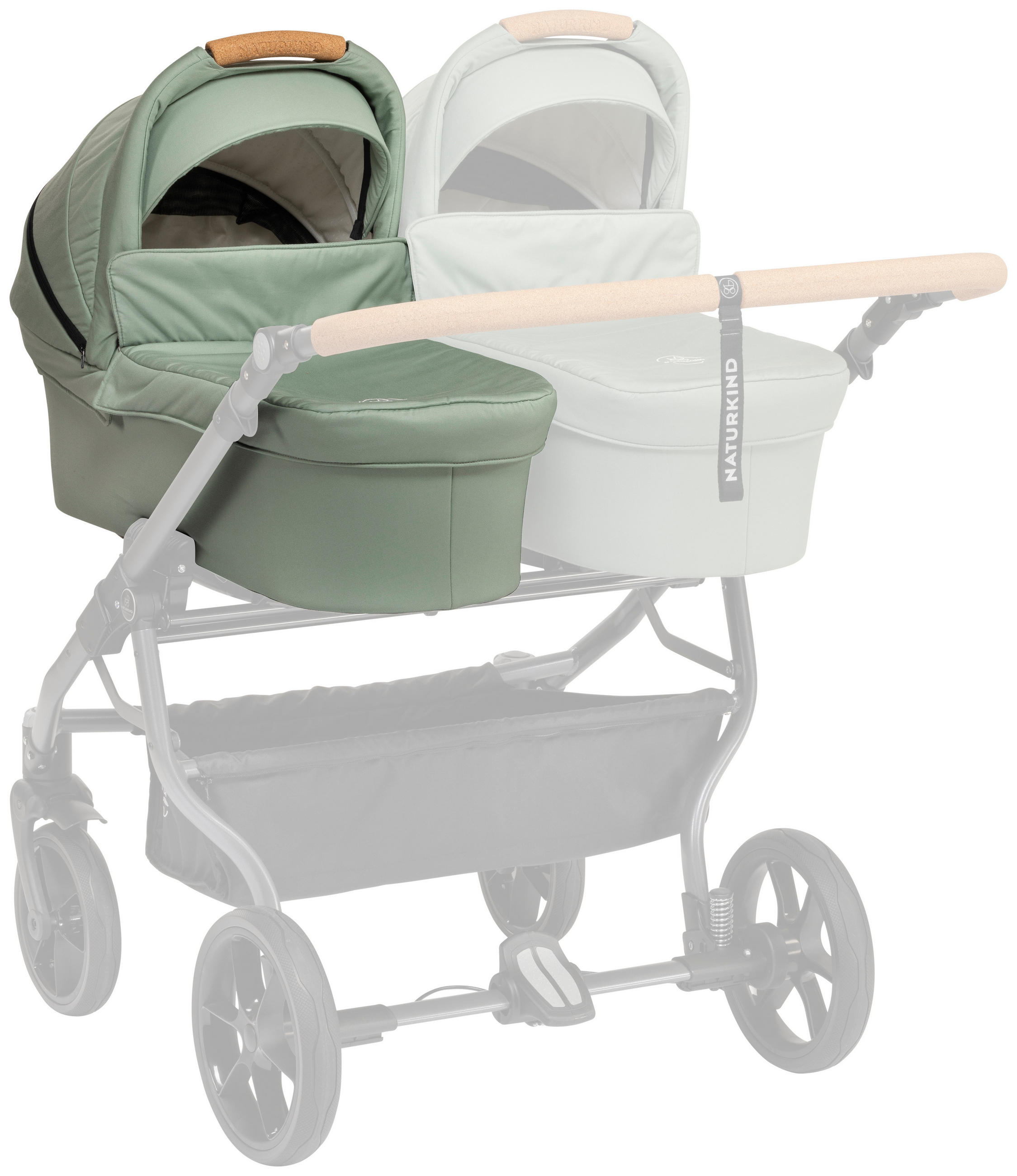 LIEGEWANNE - Jadegrün, Basics, Textil (92/40/62cm) - Naturkind