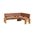 ECKBANK 203/163 cm in Eichefarben, Hellbraun - Hellbraun/Eichefarben, KONVENTIONELL, Holz/Textil (203/163cm) - Moderano