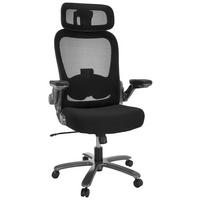 DREHSTUHL  in Flachgewebe, Netzbespannung Schwarz, Silberfarben  - Silberfarben/Schwarz, MODERN, Kunststoff/Textil (75/142/63cm) - MID.YOU