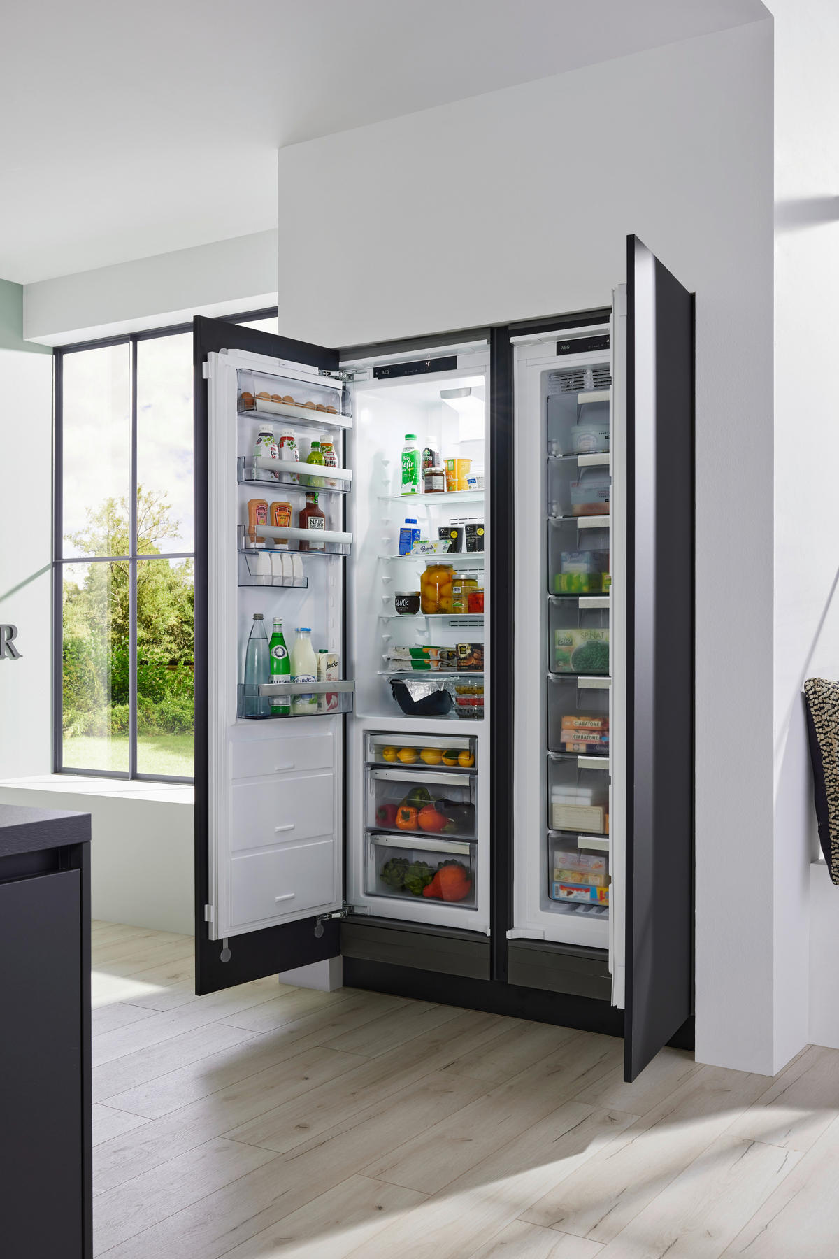 EINBAUKÜCHE P17  - Schwarz, Design, Holzwerkstoff - Dieter Knoll