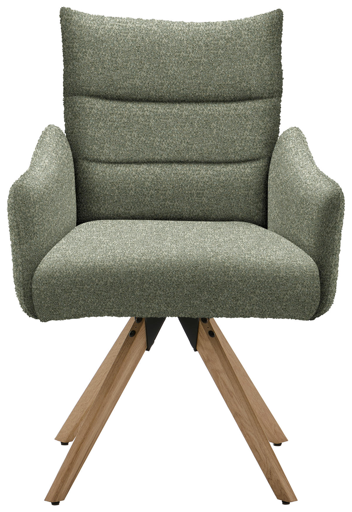 ARMLEHNSTUHL Jacquard  - Eichefarben/Grün, Design, Holz/Textil (62/86/68cm) - Welnova