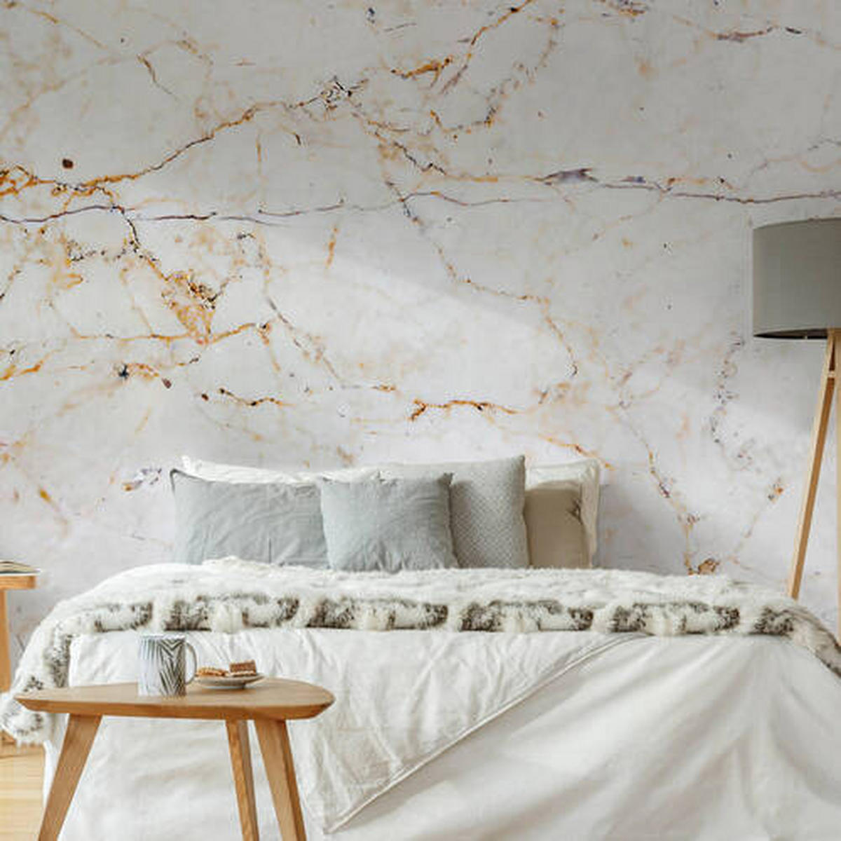 FOTOTAPET 300/300 cm  - orange/vit, Basics, papper/plast (300/300cm)