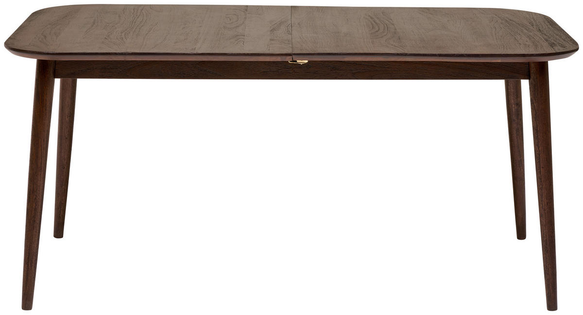 ESSTISCH 200/85/76 cm Echtholz  Holz ausziehbar rechteckig Dunkelbraun  - Dunkelbraun, MODERN, Holz (200/85/76cm) - Livetastic