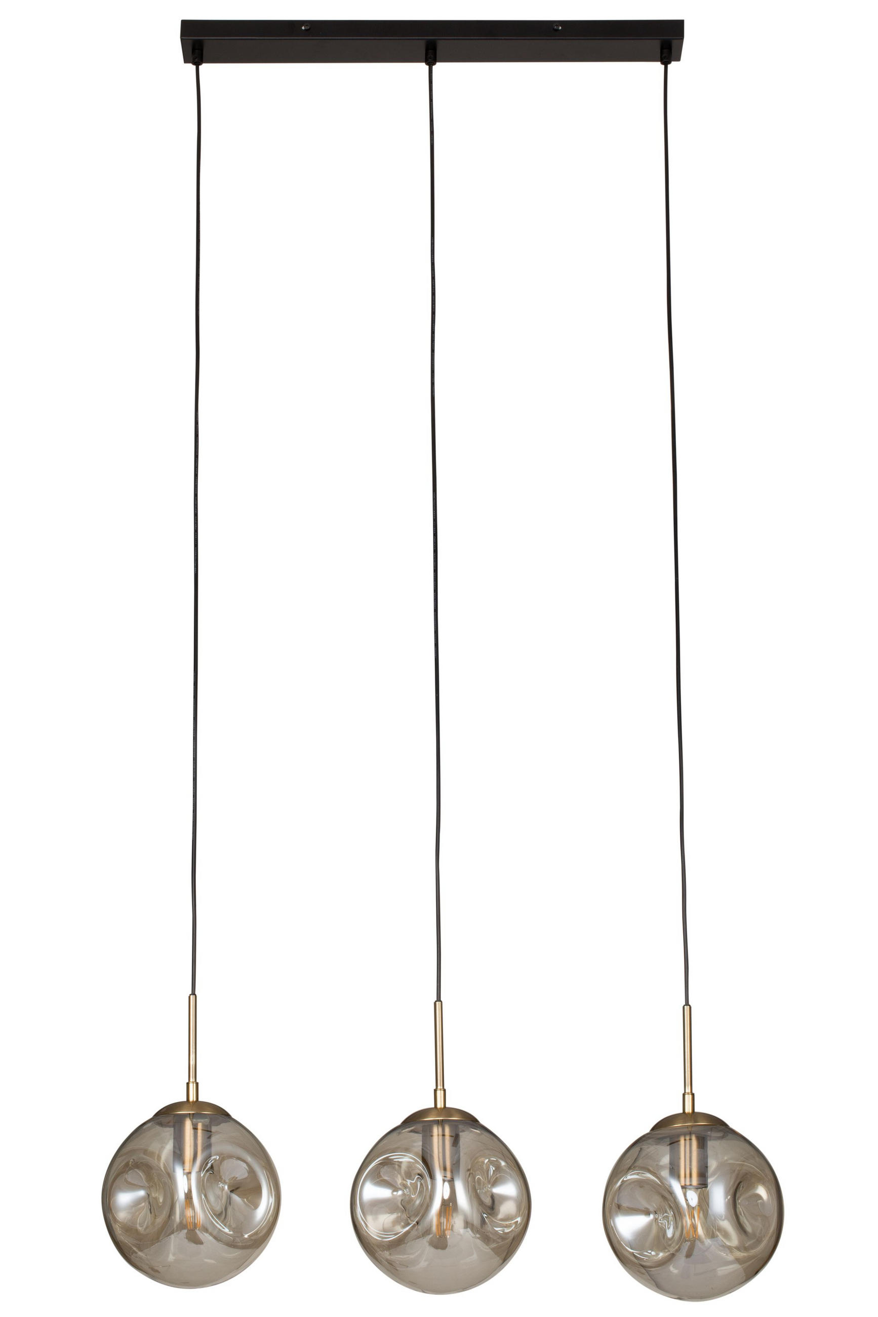 ZÁVĚSNÉ SVÍTIDLO, 76/20/150 cm  - šampaňská, Design, kov/sklo (76/20/150cm) - Dieter Knoll