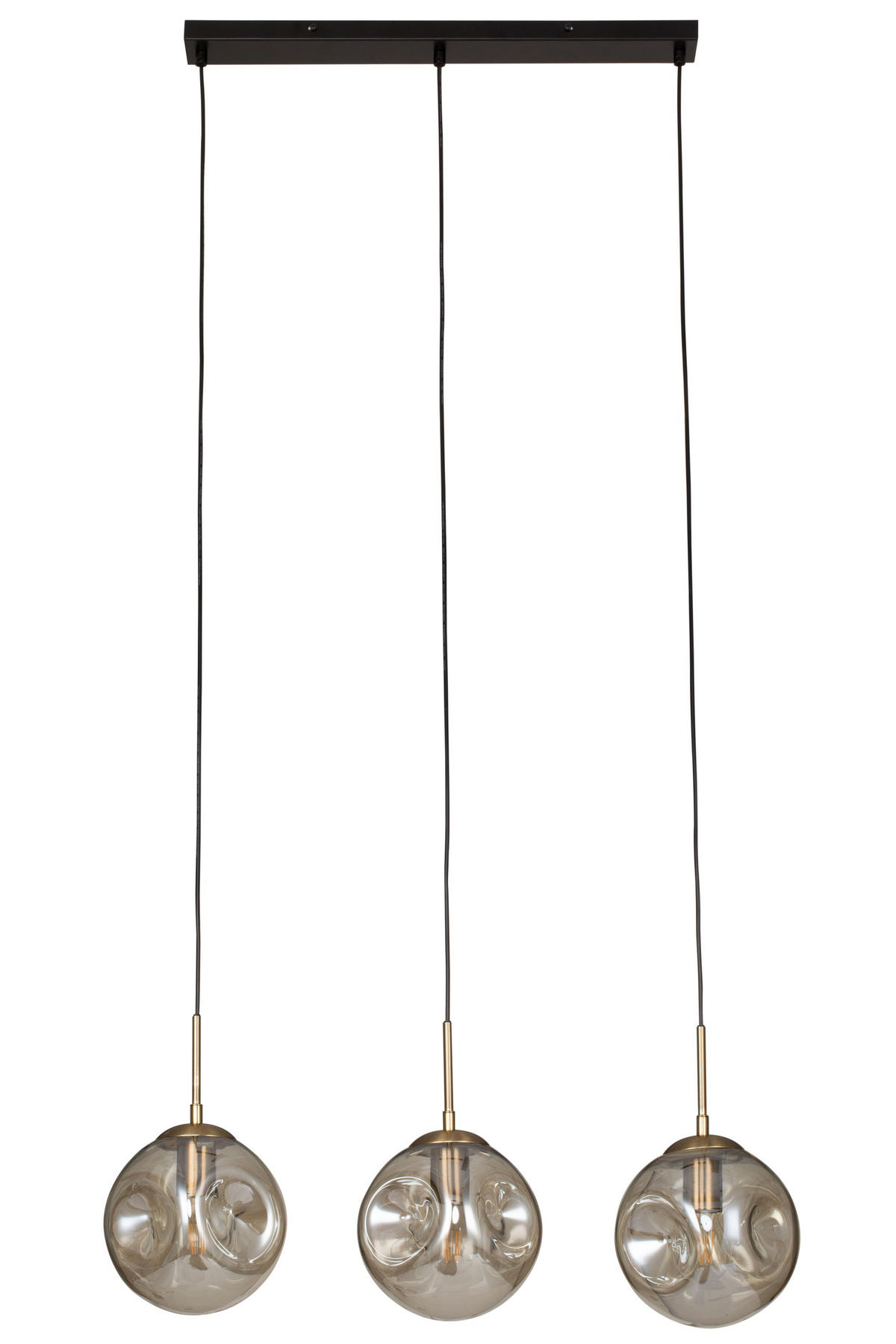 ZÁVESNÉ SVIETIDLO, 76/20/150 cm  - šampanská, Design, kov/sklo (76/20/150cm) - Dieter Knoll