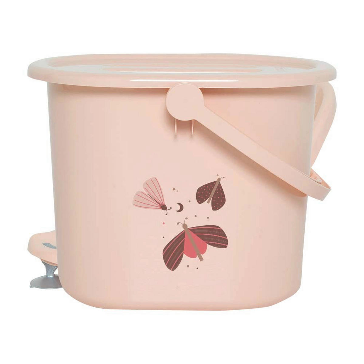 PELENKATARTÓ VÖDÖR - fáradtrózsaszín, Basics, műanyag (36,5/32/28cm) - Bebe Jou