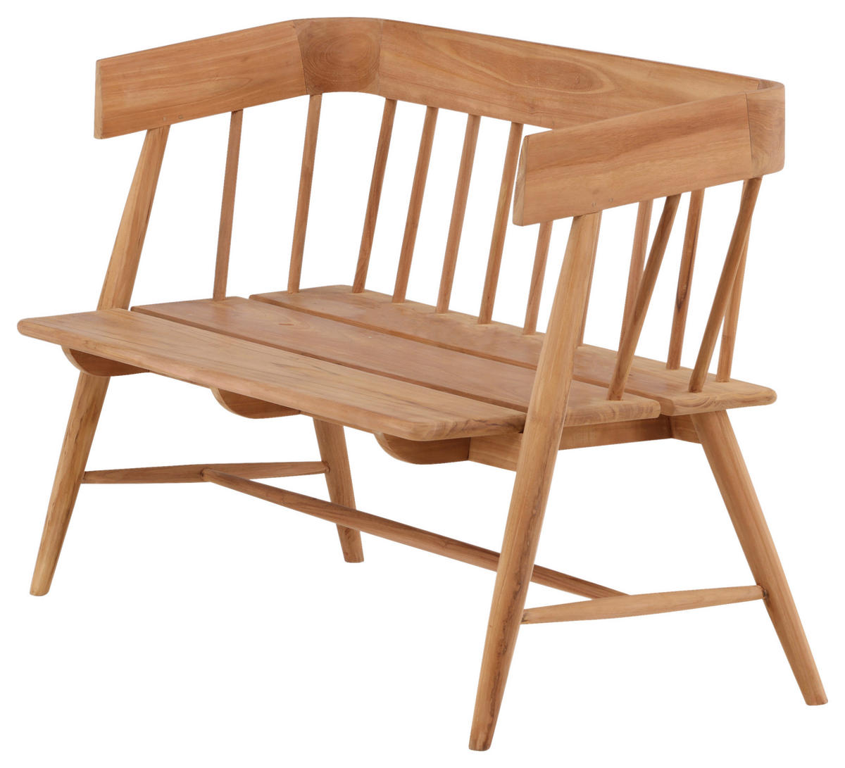 GARTENBANK 58/85/132 cm Teakholz   - Teakfarben, KONVENTIONELL, Holz (58/85/132cm) - Gardenson
