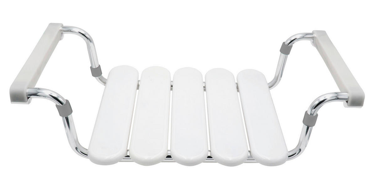 FÜRDŐKÁD BETÉT fém, műanyag  - fehér, Basics, műanyag/fém (50-63,5/18/29,5cm) - Sadena