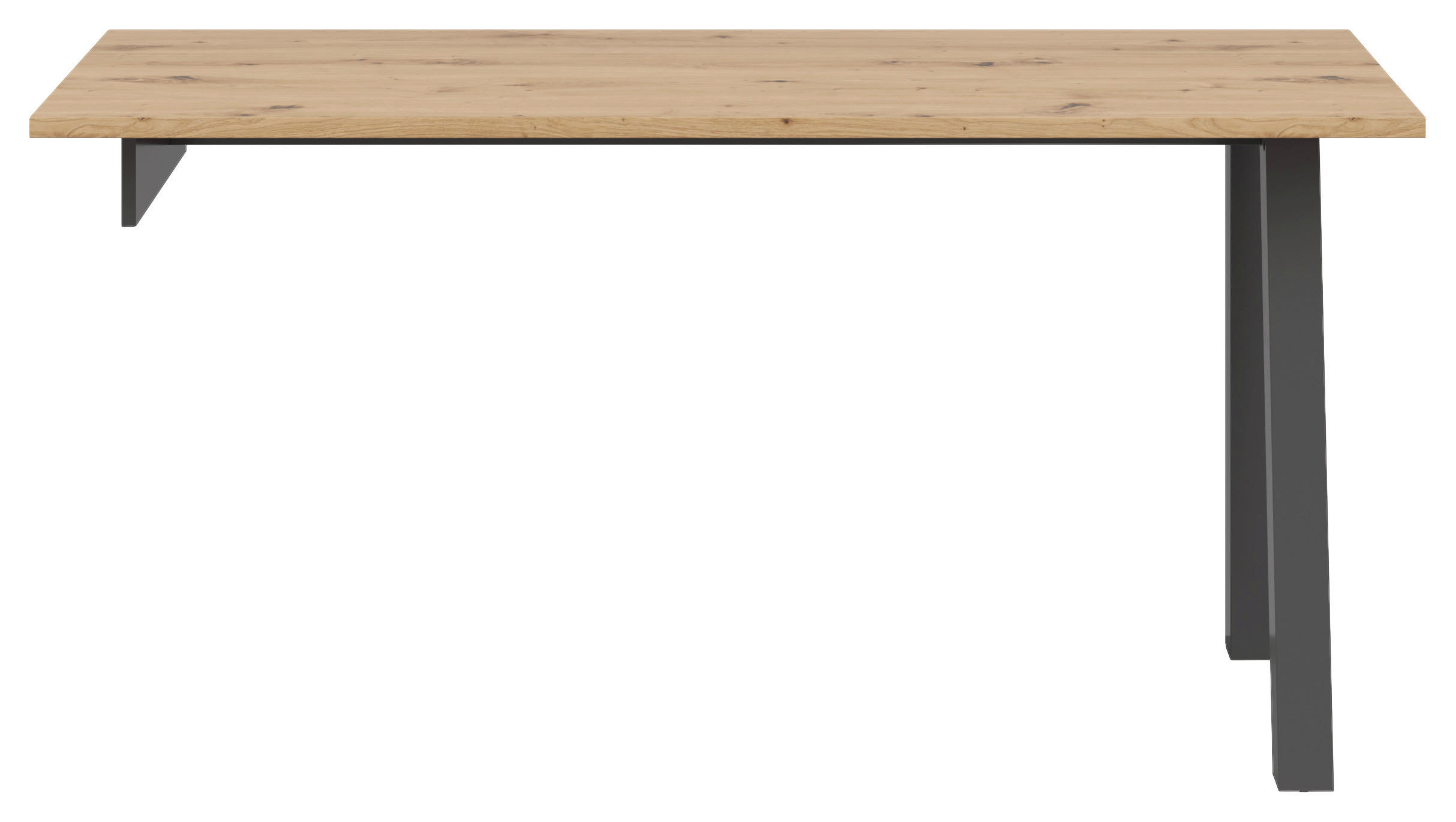 Thumbnail - Mid.you Schreibtisch, Graphit, Eiche Artisan, Holzwerkstoff, rechteckig, eckig, A-Form, 150x74x60 cm, Wandmontage, Arbei...