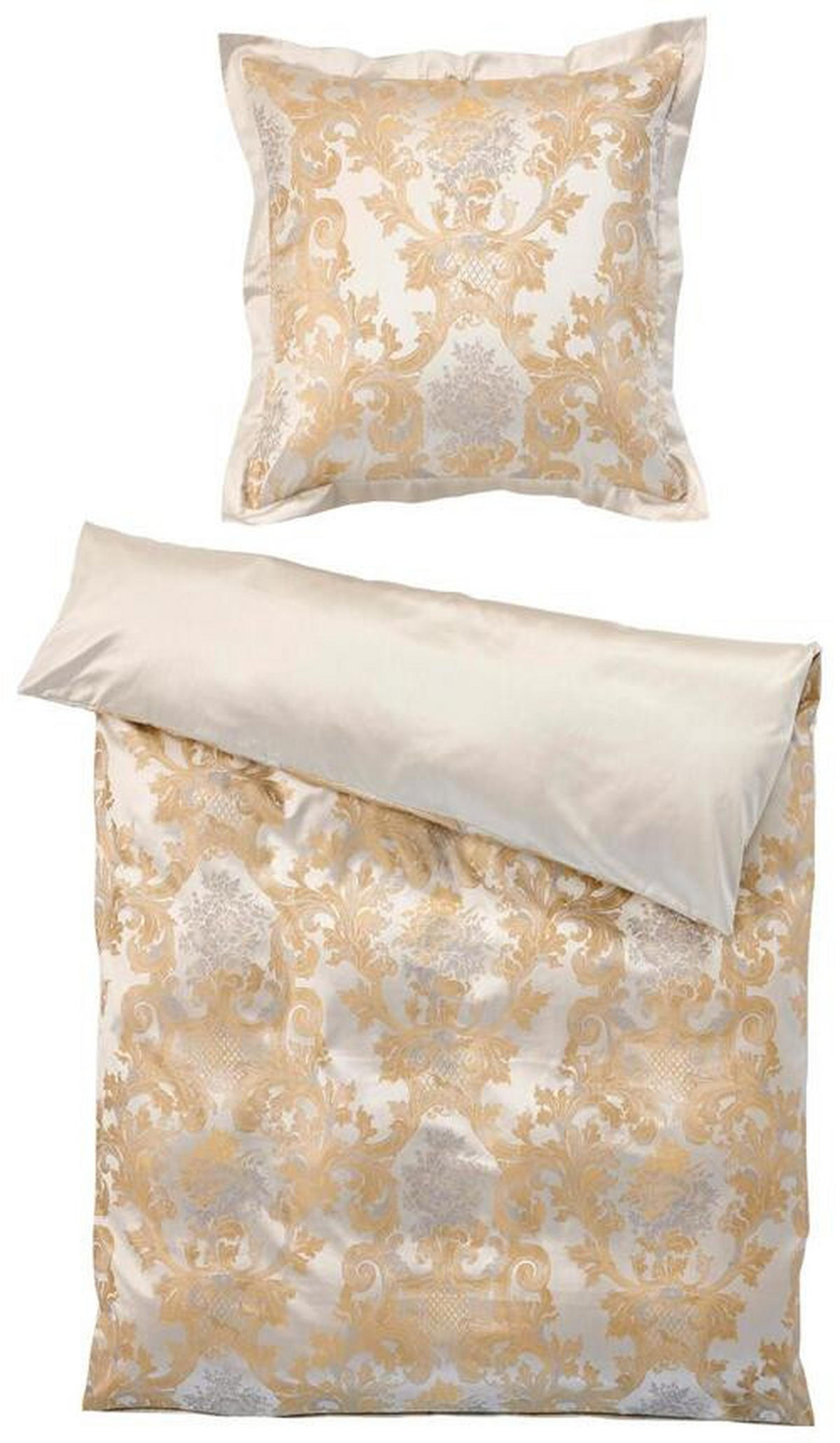 OBOJSTRANNÁ POSTEĽNÁ BIELIZEŇ, damask, zlatá, 140/200 cm - zlatá, Lifestyle, textil (140/200cm) - Curt Bauer