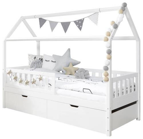 HAUSBETT 90/200 cm Weiss  - Weiss, Modern, Holz (90/200cm) - MID.YOU