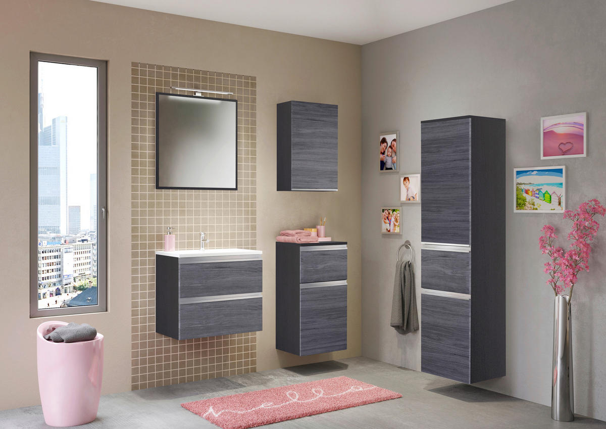 BADEZIMMERSPIEGEL 60/64/2,5 cm  - Silbereichenfarben, Basics, Glas/Holzwerkstoff (60/64/2,5cm) - Held