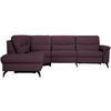 ECKSOFA in Echtleder Violett  249/280 cm  - Anthrazit/Violett, Design, Leder/Metall (249/280cm) - Himolla Komfortklass